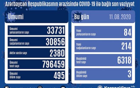 Azərbaycanda daha üç nəfər koronavirusdan öldü: 84 yeni yoluxma - FOTO