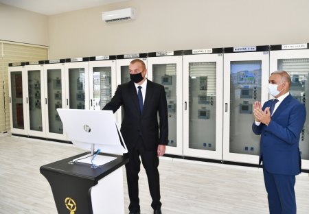 Prezident yarımstansiyanın açılışında - Fotolar