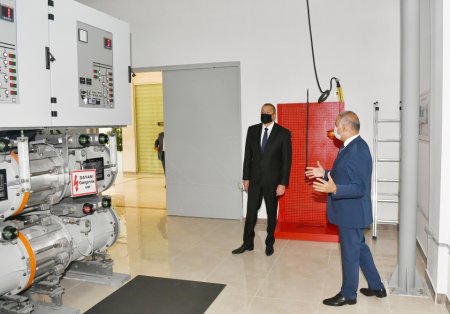 Prezident yarımstansiyanın açılışında - Fotolar