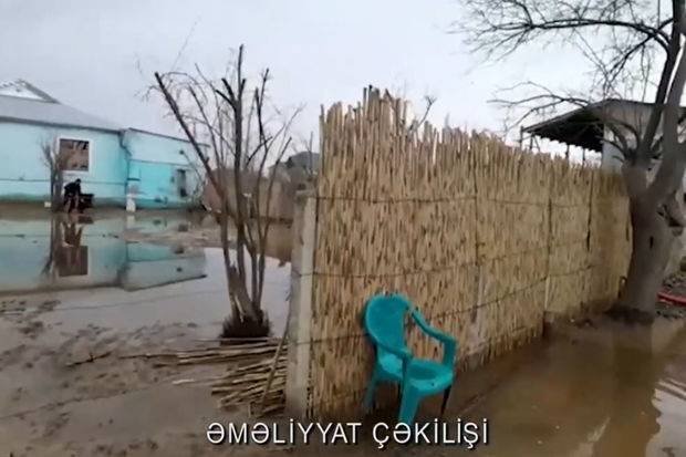 Xaçmazda su basmış ərazilərin GÖRÜNTÜLƏRİ - VİDEO