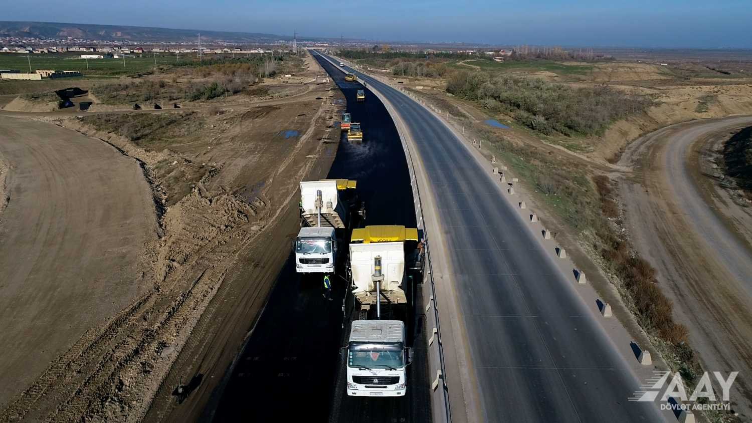 M1 magistral yolunda hazırda aparılan yenidənqurma işləri yekunlaşır VİDEO/FOTO