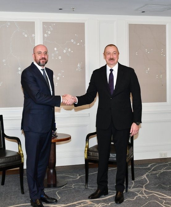 İlham Əliyev Münhen Konfransı çərçivəsində görüşlər keçirib