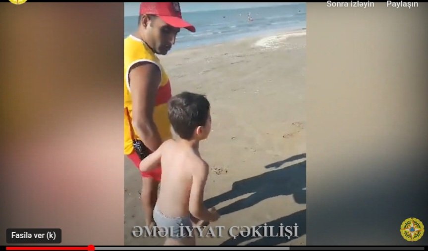 Pirşağı çimərliyində azyaşlı itkin düşdü - Video