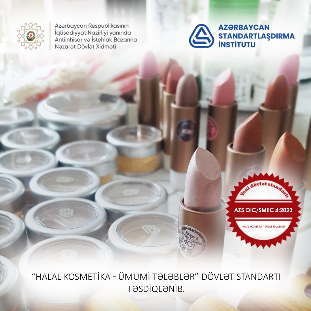 Azərbaycanda halal kosmetika məhsullarının istehsalına dair yeni dövlət standartı qəbul edilib