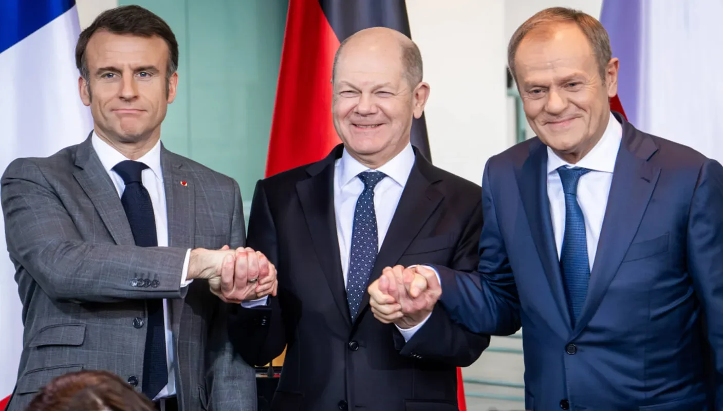 Scholz, Macron və Tusk arasında görüş Avropada ixtilaf olduğunu göstərir