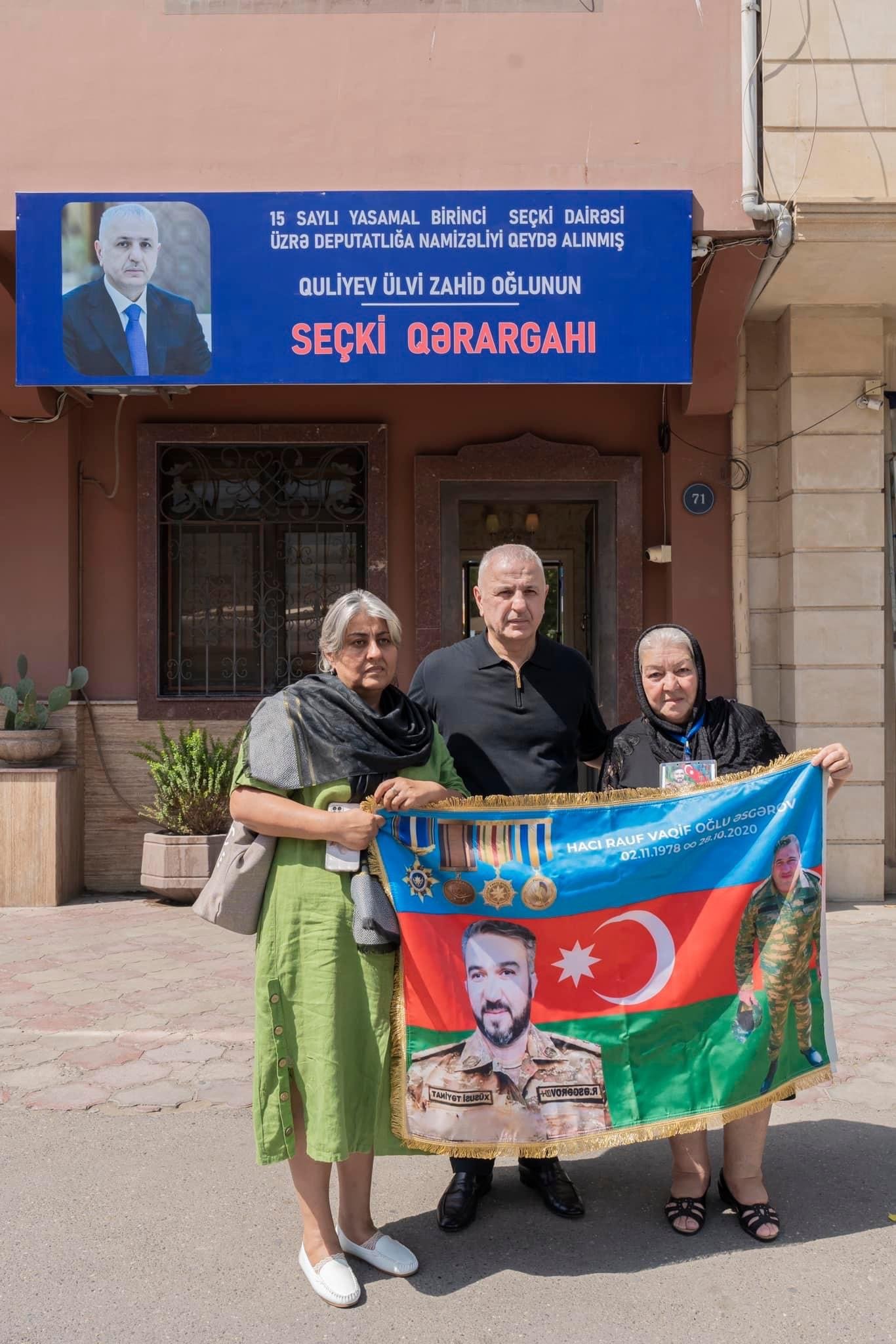 Ülvi Quliyevin təbliğat kampaniyası bugün, şəhid ailələrinin böyük izdihamı ilə yadda qalıb - FOTOLAR