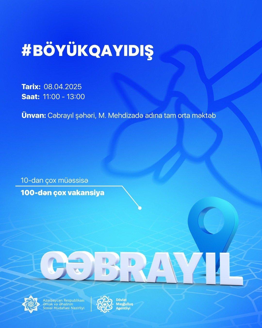Cəbrayıl və Laçında növbəti əmək yarmarkaları keçiriləcək