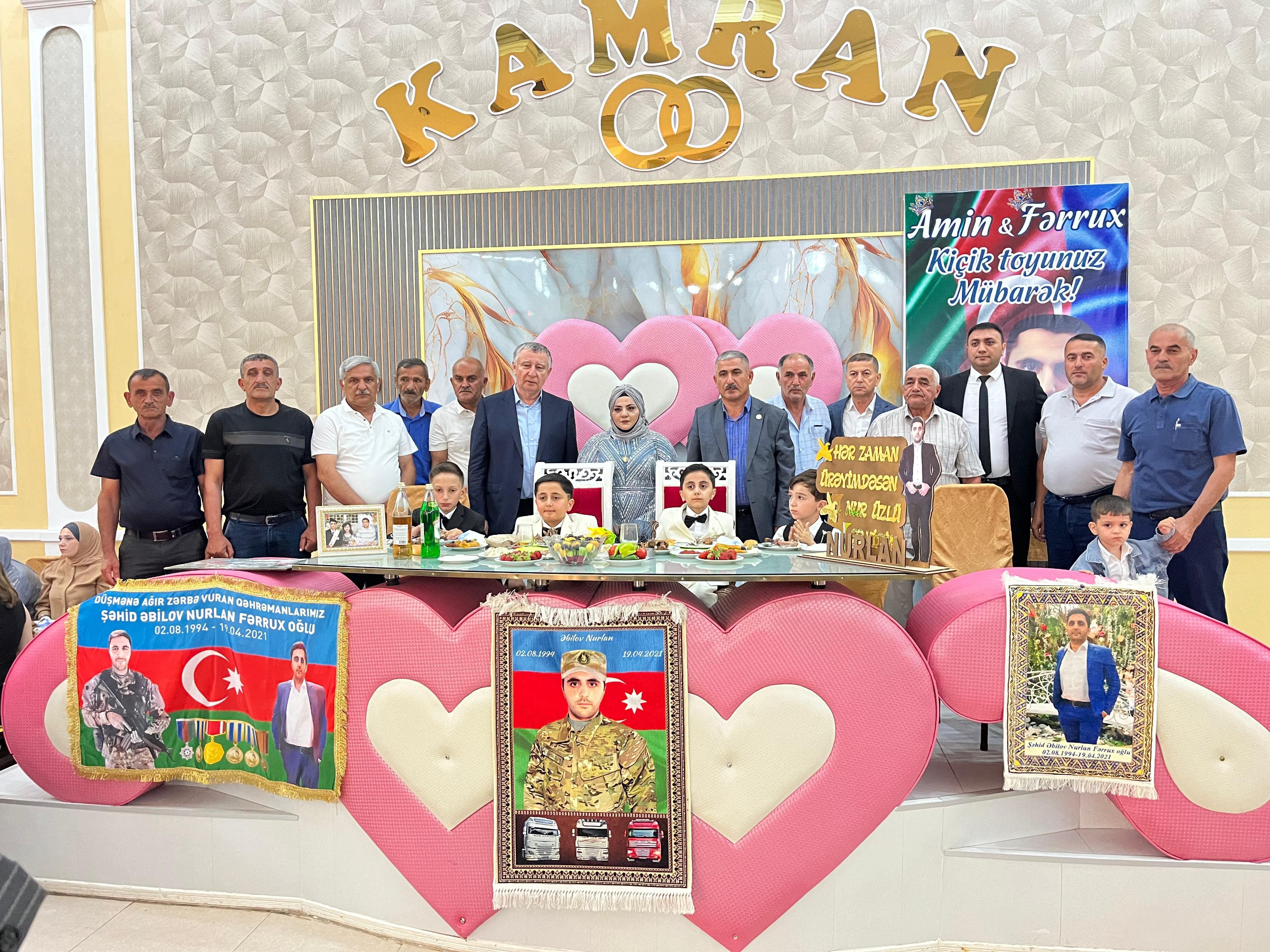 Millət vəkili Məşhur Məmmədov şəhid övladlarının toyunda iştirak edib