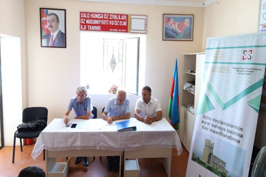 İqlim Dəyişmələrinin Aqrara Sahəyə Təsirinə dair Maarifləndirmə mövzusunda təlim keçirilib - FOTOLAR