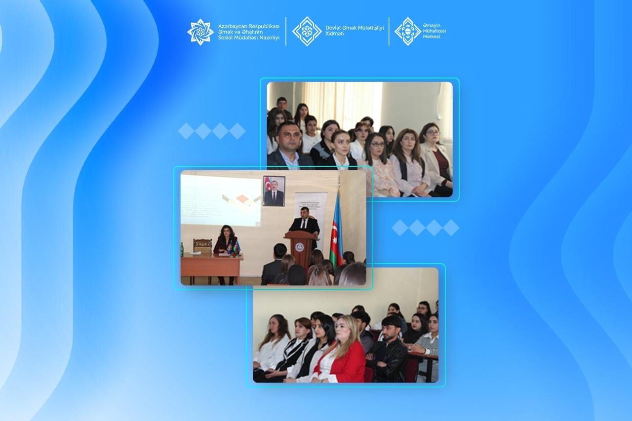 Mingəçevir Turizm Kollecində əməyin mühafizəsi mövzusunda maarifləndirici təlim keçirilib