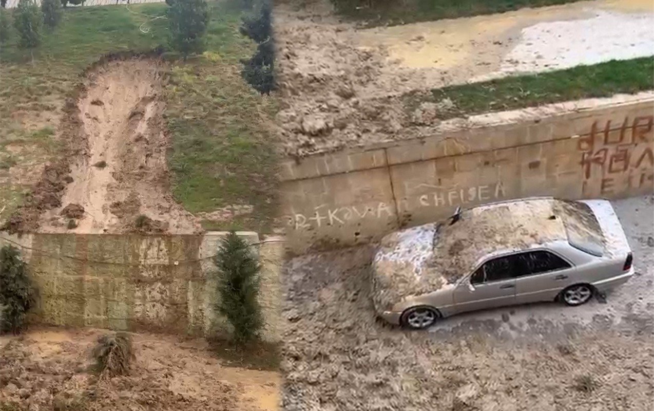 Xətai rayonu Əhmədli qəsəbəsində torpaq sürüşməsi baş verib