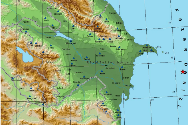 Xəzər dənizində 3,9 maqnitudalı zəlzələ baş verib