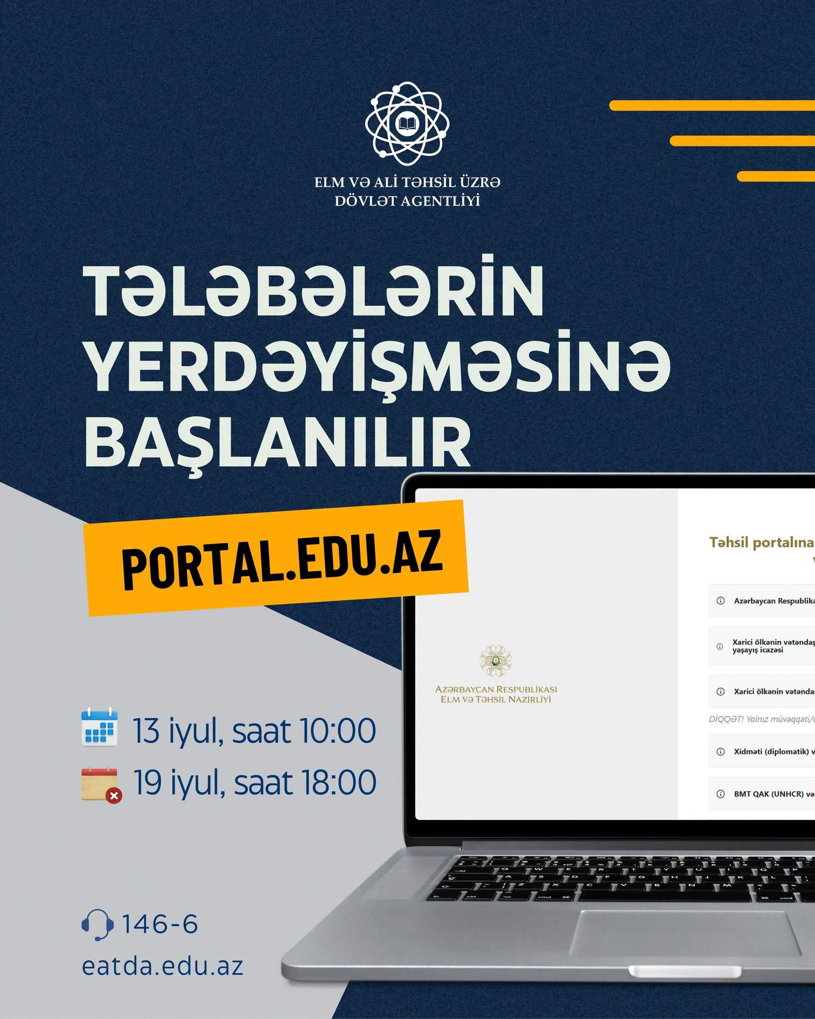 Ailələrin ümidlə gözlədiyi an: Tələbələrin yerdəyişməsi üçün müraciət qəbulu başlayır