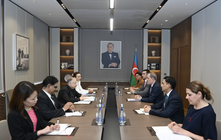Ceyhun Bayramov BMT Baş katibinin xüsusi elçisi ilə görüşüb