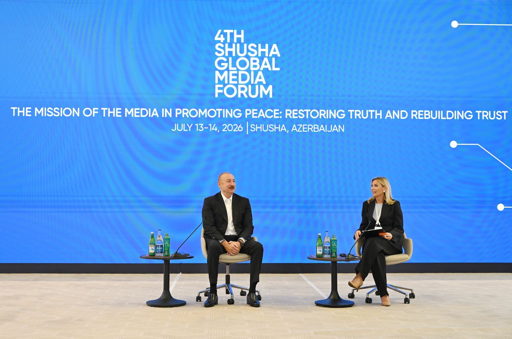 İlham Əliyev IV Şuşa Qlobal Media Forumunun açılışında iştirak edir