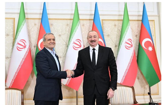 İlham Əliyev Azərbaycan haqqında söylədiyi xoş sözlərə görə Məsud Pezeşkiana təşəkkür edib