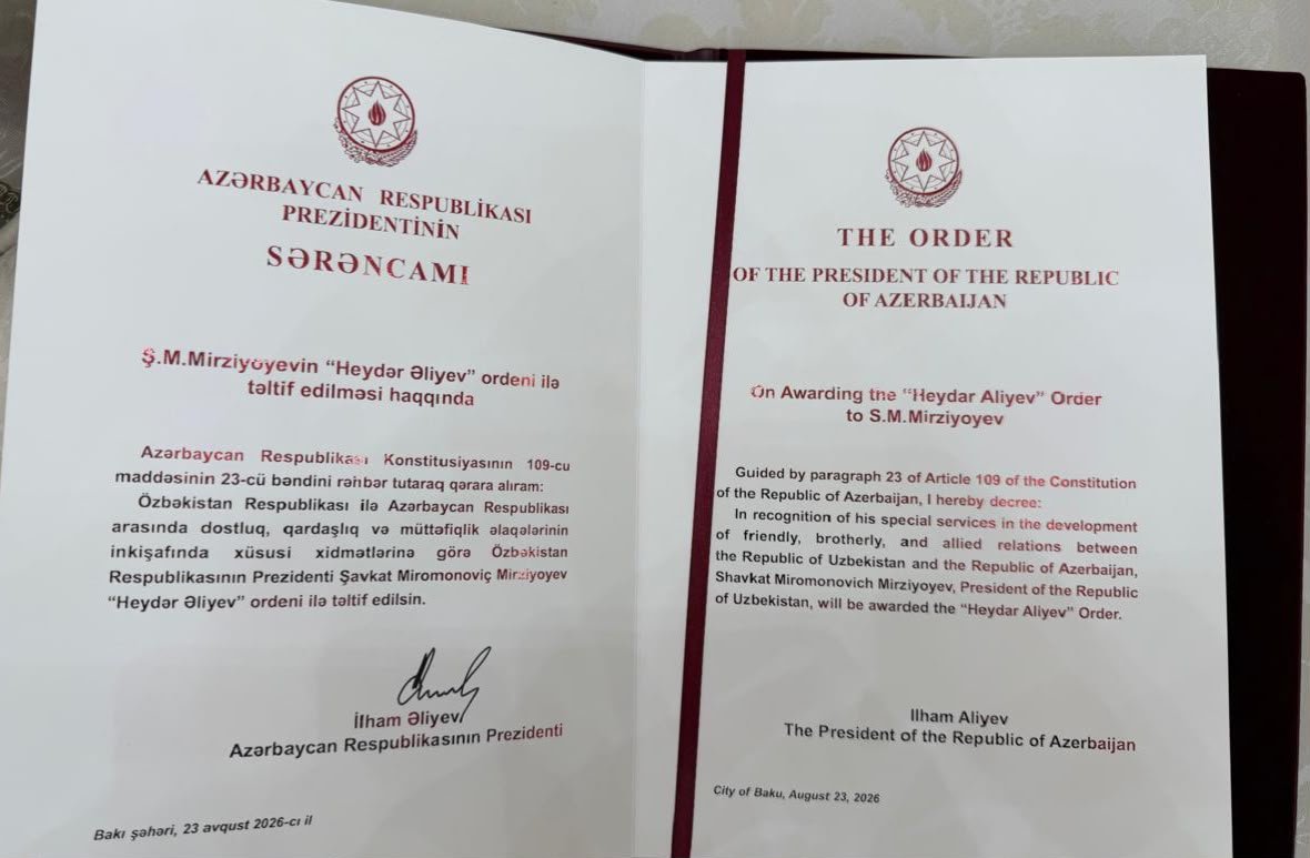 Azərbaycan–Özbəkistan münasibətləri yeni tarixi mərhələyə qədəm qoyur