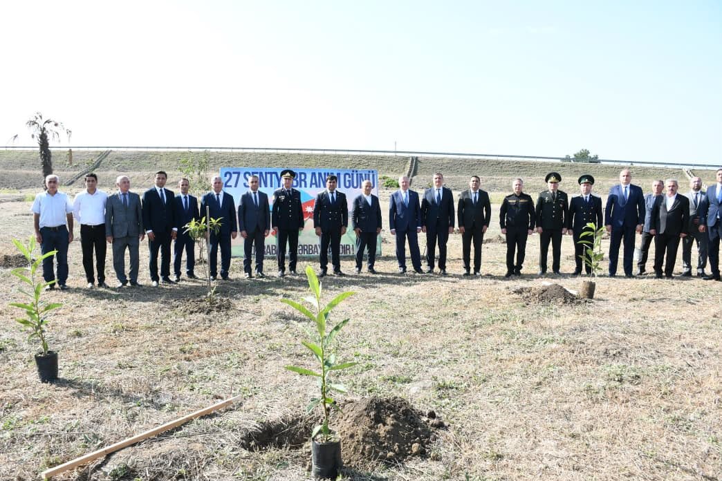 Millət vəkili Məşhur Məmmədov Masallıda şəhidlərin xatirəsinə keçirilən ağacəkmə aksiyasında iştirak edib