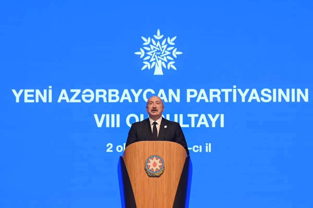İlham Əliyev: Yeni Azərbaycan Partiyası Cənubi Qafqazın ən böyük siyasi qüvvəsidir
