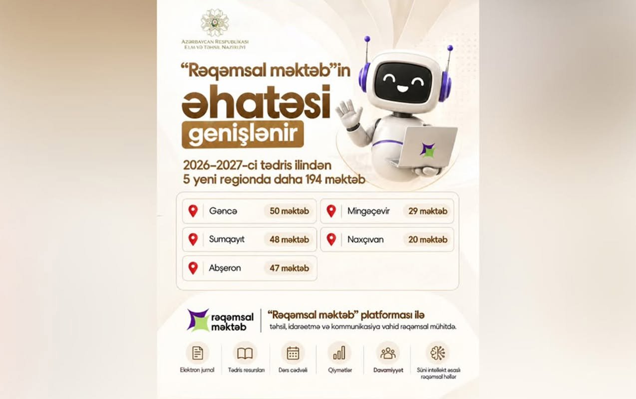 “Rəqəmsal məktəb”in əhatə dairəsi genişlənir