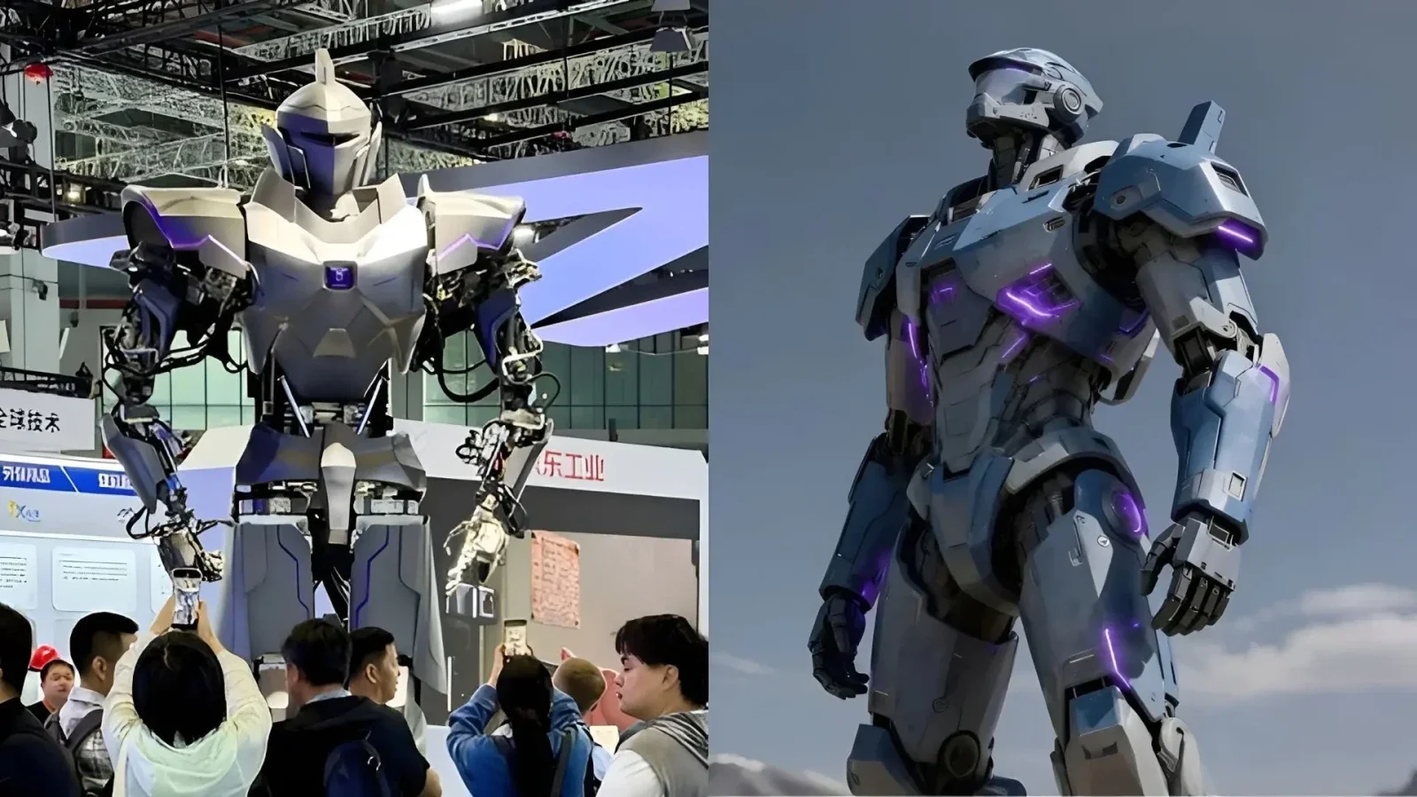 Çində 500 kiloqram yük qaldıra bilən 4 metrlik humanoid robot təqdim olunub