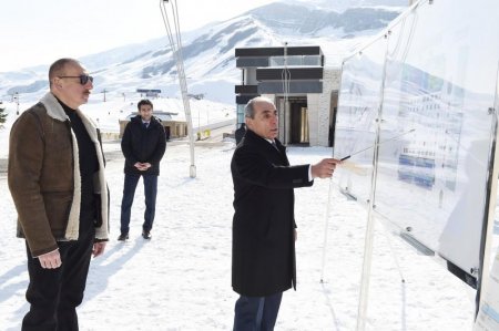 Президент Ильхам Алиев ознакомился с очередными планами развития зимне-летнего туркомплекса «Шахдаг» в Гусаре (ФОТО)