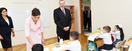 Президент Ильхам Алиев принял участие в открытии нового учебного комплекса в Бинагадинском районе