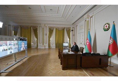 Состоялась видеоконференция между Президентом Ильхамом Алиевым и новым вице-президентом и другими представителями Всемирного банка