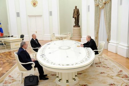 Переговоры Алиева, Путина и Пашиняна в Кремле - ОБНОВЛЕНО + ВИДЕО