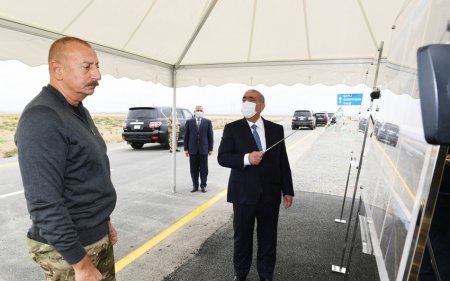 Президент Ильхам Алиев открыл автомобильные дороги, ведущие в Суговушан и Талыш