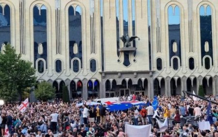 В Тбилиси проходит митинг за отставку правительства Грузии