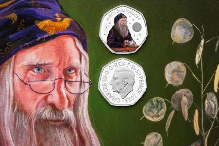 В Великобритании выпустили монету с изображением Альбуса Дамблдора - ФОТО