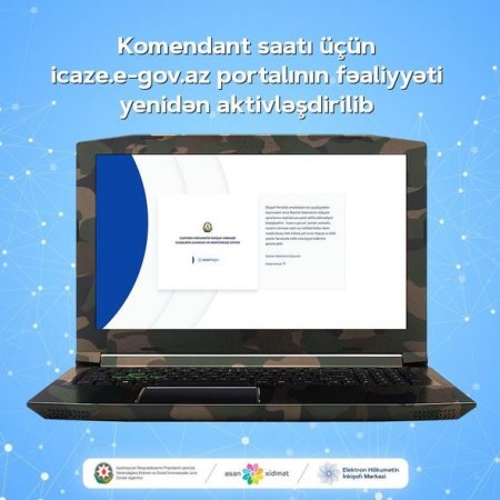 Komendant saatı üçün icaze.e-gov.az portalının fəaliyyəti yenidən aktivləşdirilib - FOTO