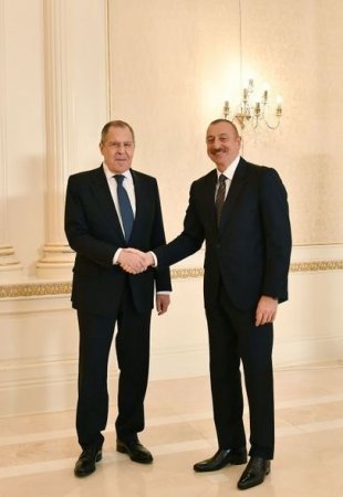 Prezident İlham Əliyev Rusiyanın xarici işlər naziri Sergey Lavrovu qəbul edib - FOTO