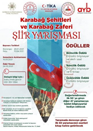 Karabağ Şehitleri ve Karabağ Zaferi şiir yarışması