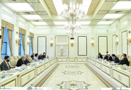 Milli Məclisin Sədri İran parlamentinin nümayəndə heyəti ilə görüşüb – FOTO