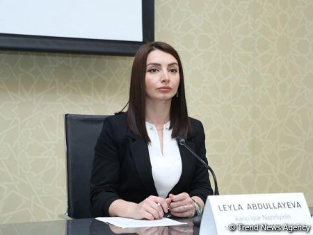 Leyla Abdullayeva Ermənistan XİN-in Sumqayıt hadisələri ilə bağlı bəyanatına dair KİV-in sualını cavablandırdı