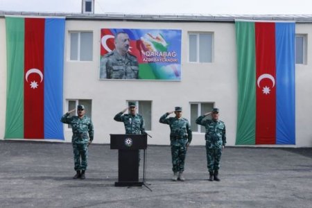 Ermənistanla sərhəddə yeni hərbi hissə fəaliyyətə başladı - FOTO