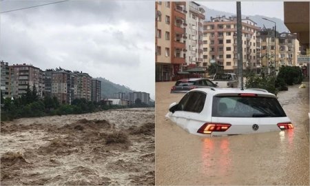 Türkiyənin Qara dəniz regionu təbii fəlakətə təslim oldu