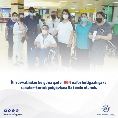 664 nəfər imtiyazlı şəxs sanatoriya-kurort və müalicə mərkəzlərinə yola salınıb