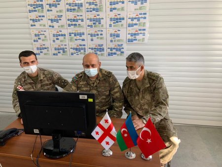 Türkiyə və Gürcüstanla birgə hərbi təlimlərimiz davam edir - Fotolar