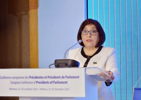 Sahibə Qafarova Parlament Sədrlərinin Avropa Konfransında çıxış edib