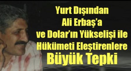 Yurt Dışından Ali Erbaş’a ve Dolar’ın Yükselişi ile Hükümeti Eleştirenlere Büyük Tepki