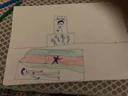 Atasını tabutda təsvir edən altı yaşlı şəhid balası ilə ağrılı söhbət - VİDEO