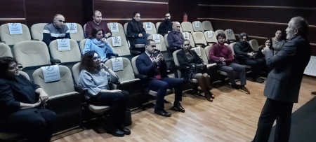 Azərbaycan Dövlət Pantomima Teatrının kollektivi ilə görüş keçirilib