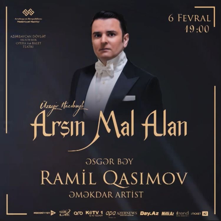 Ramil Qasımovun iştirakı ilə “Arşın mal alan” operettası təqdim olunacaq