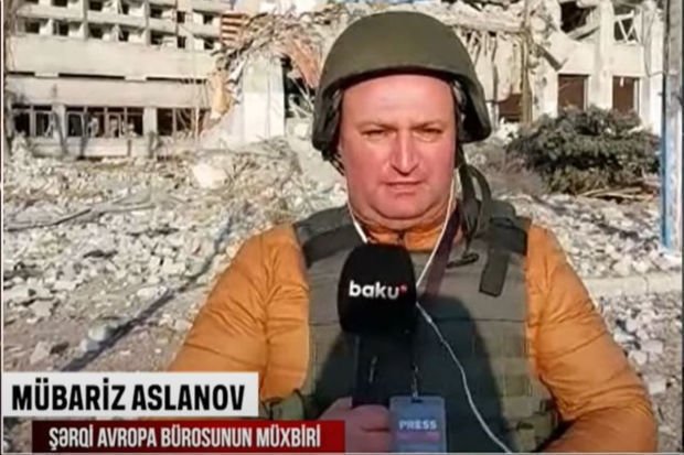 Baku TV əməkdaşı Ukraynadan xəbər verir: “Azərbaycanlı sürücü mühasirəyə düşdü” - VİDEO