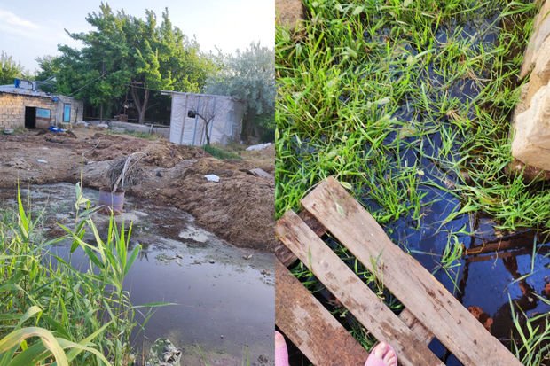 Sabunçuda qonşunun yaratdığı göl sakinlərin həyətini bərbad hala salıb - FOTO/VİDEO