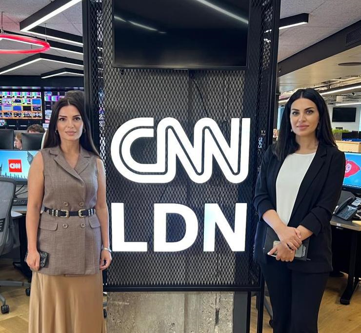 Mədəniyyət Nazirliyinin Medya və kommunikasiya şöbəsi Londonda "CNN" telekanalının qonağı olub - FOTO