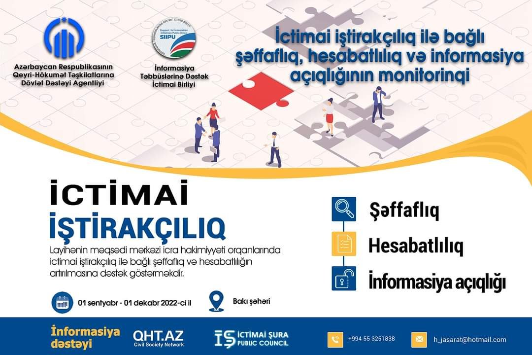 İctimai iştirakçılıqla əlaqədar monitorinqlər keçiriləcək